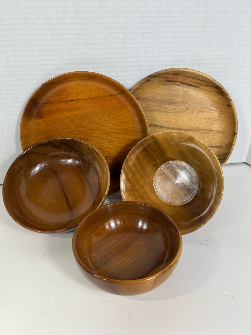 Vintage Oregon Myrtlewood 5 Piece Serving Bowl Set Ralph A Bailey MCM Hand Turne